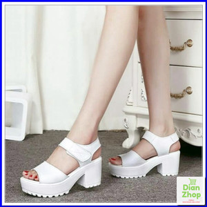 Sepatu Wanita Wedges Putih Tokopedia