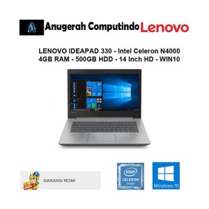 Lenovo Ideapad 330 Intel Celeron N4000 Ram 4gb Hdd 500gb Windows 10 Original Tokopedia