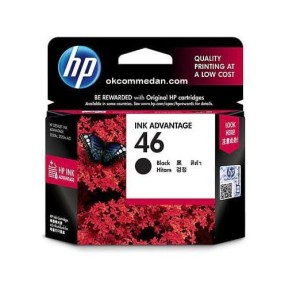 Hp 46 Black Ink Catridge Cz637aa Original Tokopedia