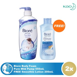 Biore Body Foam Pure Mild Refill 450ml Tokopedia