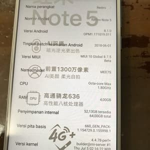Xiaomi Note 5 Pro 4 64 Garansi Tam Tokopedia
