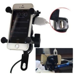 Bracket Holder Hp Motor Plus Usb Charger X Grip Tokopedia