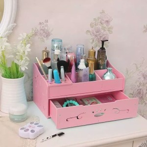 Hb528 Rak Kosmetik Desktop Storage Bahan Wpc Tokopedia
