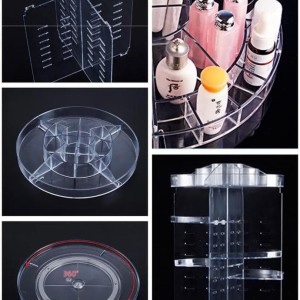 Rak Kosmetik Putar Acrylic Organizer Cosmetic Display Acrylic Tokopedia