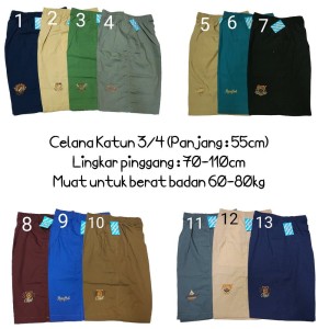 Celana Pendek Santai Katun 3 4 Tokopedia