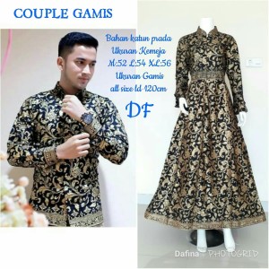 Couple Batik Sarimbit Gamis Baju Pasangan Sepasang Seragam Widuri Tokopedia