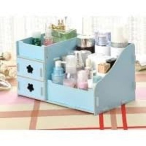 Lm Organizer Rak Kosmetik Biru Tokopedia