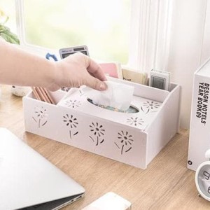 Termurah Mh522 Desktop Storage Tempat Tissue Remote Kosmetik Shabby Megahome Tokopedia