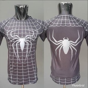 Kaos Baju Pria Spiderman Superhero Gym Fitness Fitnes Compression 3d Running Tokopedia