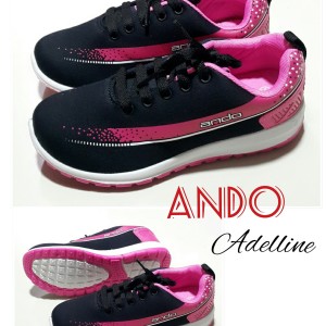 Sepatu Anak Perempuan Ando Adelline Hitam Fuchsia Bertali Tokopedia
