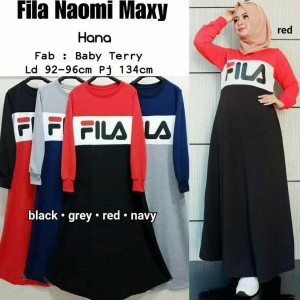Baju Muslim Dress Fila Maxi Tokopedia