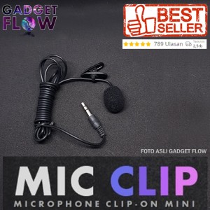 Microphone Mic Clip On Mic 3 5mm For Smartphone Pc Tokopedia