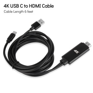 Usb C To Hdmi Cable High Resolution 4k Support Smartphone Tablet Laptop Tokopedia
