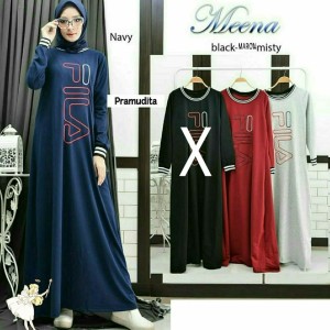 Baju Muslim Dress Fila Maxi Tokopedia