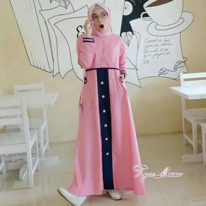 Baju Muslim Tya Dress Gamis Muslim Gamis Remaja Tokopedia