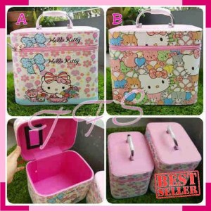 Beauty Case Hello Kitty Tas Makeup Kosmetik Koper Makeup 4 Layer Tokopedia