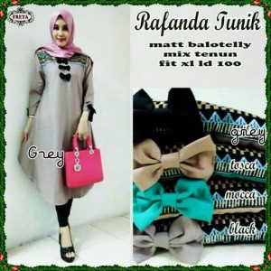 Baju Muslim Blus Muslim Rafanda Tunik Tokopedia