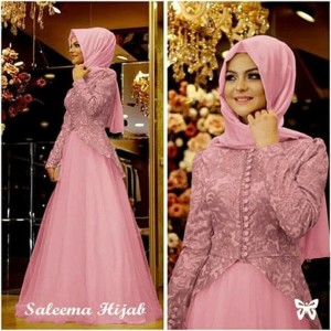 Gamis Baju Wanita Muslim Salema Syari Tokopedia