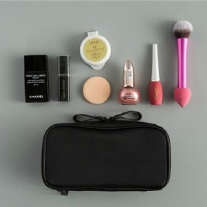 Double Zip Make Up Bag Tas Make Up Tempat Kosmetik Cosmetic Bag Tokopedia