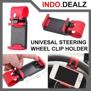 Pegangan Hp Mobil Universal Steering Wheel Car Clip Hp Holder Tokopedia