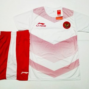 Setelan Timnas Indonesia Asian Games Lining L37 Baju Kaos Jersey Olahraga Tokopedia