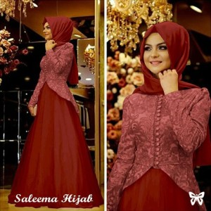 Gamis Baju Wanita Muslim Salema Syari Tokopedia