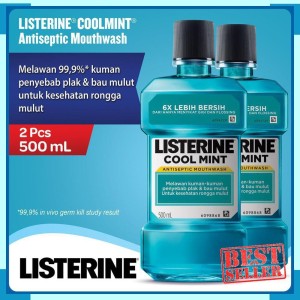 Listerine Cool Mint 500ml 2 Pcs Tokopedia