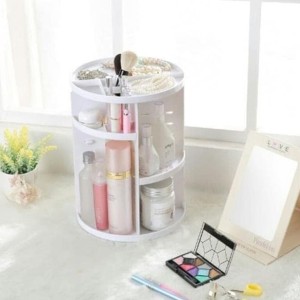 Rak Kosmetik Bulat Putar 360 Model C1100 Putih Tokopedia