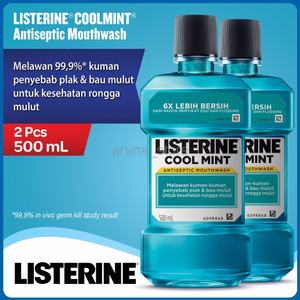 Listerine Cool Mint 500ml 2 Pcs Tokopedia