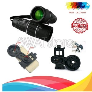 Paket Hunting Teropong Binocular Monocular Bushnell 16x52 Plus Smartphone Holder Tokopedia