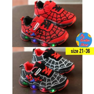 Sepatu Anak Spiderman Import Led Lampu Murah Sepatu Anak Laki Sepatu Anak Karakter Sepatu Sekolah Tokopedia