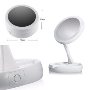 Lampu Makeup Cermin Lipat Vanity Mirror Pembesar Rias Dua Sisi Kosmetik Kotak Mirror Led 10x Lipat Foldable Wanita Hadiah Tokopedia
