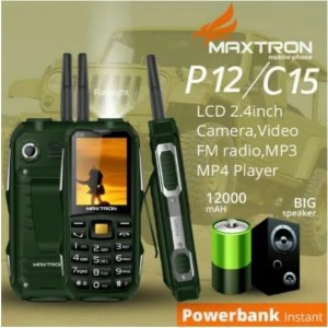 Hp Outdoor Maxtron P12 C15 Bisa Power Bank Senter Terang Speaker Klip Tokopedia