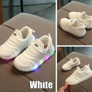 Led V Dynamo Slip On Shoes Sepatu Sekolah Olahraga Sneakers Kets Anak Lamp Tokopedia