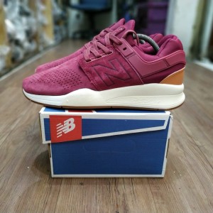 Jual New Balance 247 Luxe Maron Suede Premium BNIB Sepatu Sneakers NB pria