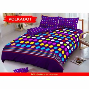 Bed Cover Kintakun Dluxe UK 180x200 - Sprei Polkadot