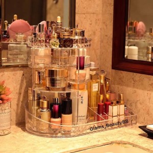 Rak Kosmetik Putar Acrylic Organizer Cosmetic Display Acrylic Tokopedia