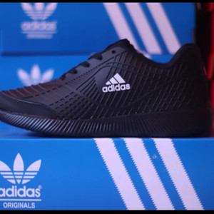 Sepatu Sekolah Adidas Bahan Karet Hitam Polos Tokopedia