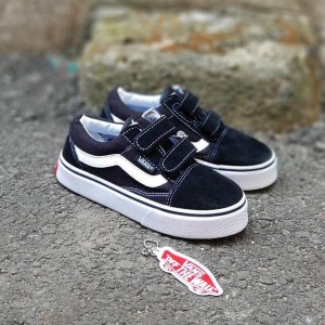 Vans Anak Old Skool Black White Tokopedia