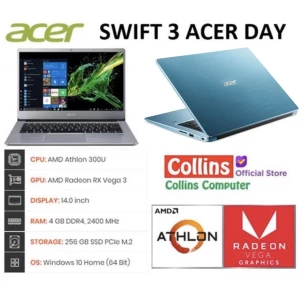 LAPTOP ACER SWIFT 3 SF314-41 - ATHLON 300U/4GB/256GB SSD/14"FHD/WIN10