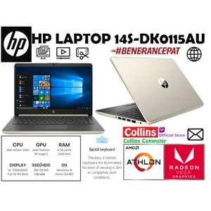 LAPTOP HP 14S-DK0114AU DK0115AU-ATHLON 300U 8GB 256GB+1TB 14" FHD W10