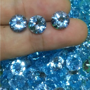Natural Blue Topaz Round Diamond Cut 8x8x8mm Harga 1pcs Meja Lebar Batu Permata Asli Gemstone Swiss Topas Bukan Ruby Jamrud Sapphire Tokopedia