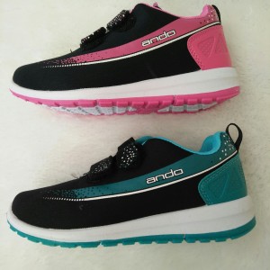 Sepatu Anak Perempuan Ando Plano Velcro Hitam Fuchsia Tokopedia