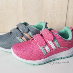 Sepatu Anak Perempuan Ando Plano Velcro Hitam Fuchsia Tokopedia