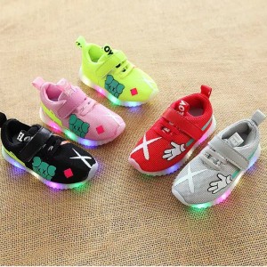 Sepatu Anak Lampu Led Sz 21 25 Sepatu Sekolah Anak Cewek Cowok Sepatu Anak Perempuan Fila Nyala Tokopedia