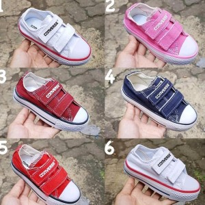 Converse Anak Model Perekat Sepatu Sekolah Santai Tokopedia