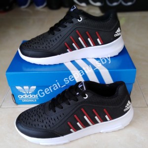 Best Seller Sepatu Sekolah Adidas Bahan Karet Hitam Polos Tokopedia