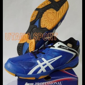 Sepatu Badminton Bulutangkis Professional Alligator Black Red Silver Tokopedia