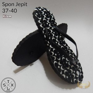 Jual Sandal Wanita Jepit Spon Eva Standard - Hitam