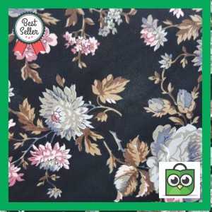 Kain Meteran Monalisa Ayunda Black Harga Per 0 5 Meter Tokopedia